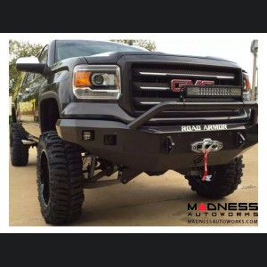 GMC Sierra 1500 Stealth Front Winch Bumper Pre-Runner Guard - Smittybilt XRC - Raw Steel WARN M12000